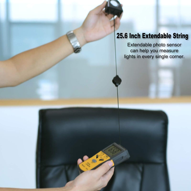 BTMETER Digital Illuminance Light Meter BT-881C,Lumen/FC Photometer,Luxmeter Sensor Measure 0.1~200000 Lux (0.01~20000FC) Lights,Bright Tester for Photography, Plant, Foot Candle - Image 5